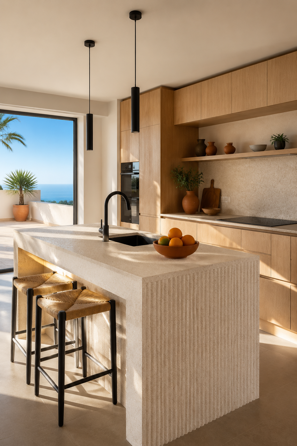 Cocina mediterránea reformada, imagen conceptual